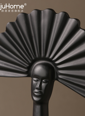 现代简约创意抽象人物摆件客厅酒柜电视柜书房架博古架家居装饰品