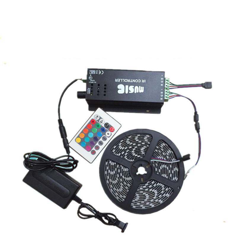 LED音乐声控节奏灯带220V套装车载酒吧KTV音频节奏灯5050RGB七彩 - 图3