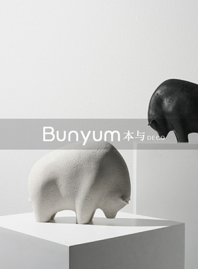 简约现代家居软装饰品创r意艺术抽象动物摆件样板房间玄关柜摆设