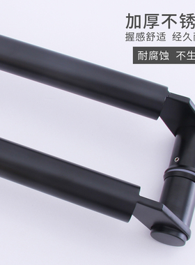 不锈钢玻璃门拉手电镀中砂加厚刀头型斜拐脚有框门推拉门拉手把手