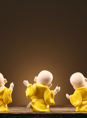 陶瓷弥勒佛摆件招财笑佛新中式禅意客G厅玄关博古架办公室书房桌