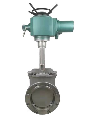 PZ973H/X-10/16电动刀型闸阀铸钢不锈钢插板阀闸板浆液水污泥沙纸