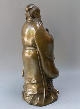 孔子铜像摆件孔夫子铜孔子像铜雕像家居装饰工艺礼品家居复古摆件