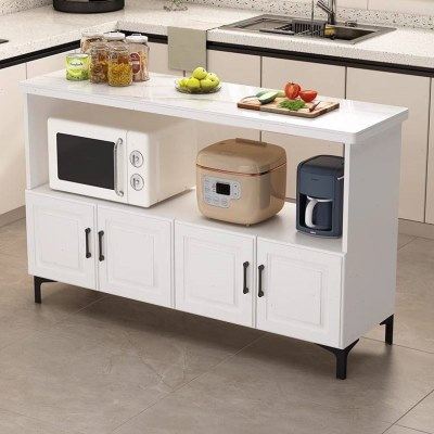 厨房置物架落地微波炉烤箱储物柜切菜桌备餐台橱柜家用餐边收纳ZM,淘宝优惠券,粉丝福利购,淘宝优惠卷