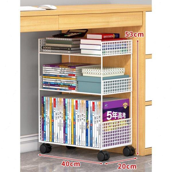 桌下置物架书桌旁小书架可移动带轮落地公桌边推车书本收纳禄,淘宝优惠券,粉丝福利购,淘宝优惠卷