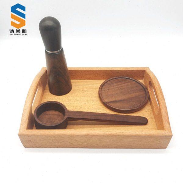 方形20cm咖啡茶具日式家用商用双耳放茶杯子茶盘北欧风木盘子,淘宝优惠券,粉丝福利购,淘宝优惠卷