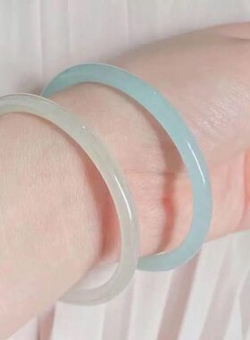 紫色叮当镯一对女夏翡翠手镯a货叮当镯玉乌鸡网红叮当镯一对古风