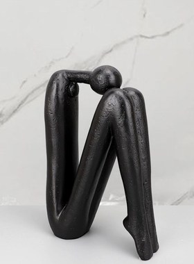 轻奢简约圆头人摆件酒店样板房家居客H厅玄电视柜床头装饰品时光