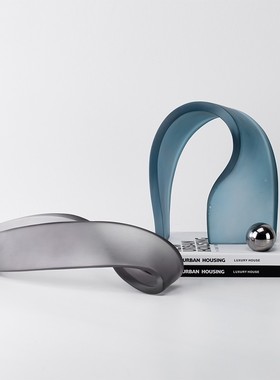 现代简约欧式极简几何不规则摆件样G板房售楼处书房客厅软装饰品