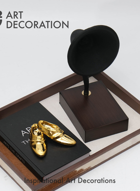 复古黑胶唱片机留声机装饰摆件样板E间书房书柜售楼处音乐装饰摆