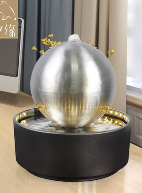 水之缘流水器喷泉创意装s饰流水加湿办公室轻奢桌面客厅茶几小摆