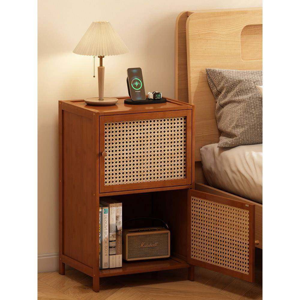 楠竹柜床头柜家用床边收纳子现代储物柜床卧室置物QCA架边几几,淘宝优惠券,粉丝福利购,淘宝优惠卷