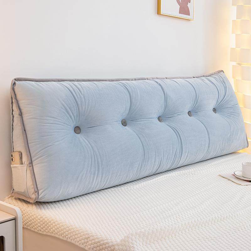 蓝头枕靠大靠背欧床包边三角式床浅上靠垫飘窗榻榻米软包三角护腰,淘宝优惠券,粉丝福利购,淘宝优惠卷