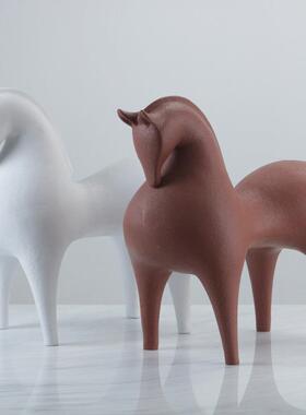 现代新中式件唐马摆客厅样办板间公室米兰时尚动工PXR艺物品软装