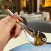 Stainless steel hammered spoon set, home kitchen boutique spoon, kitchen supplies tableware, food aid spoon, high appearance