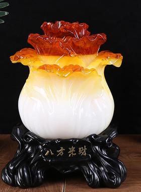 八件方来财菜蜜蜡色玉白摆中饰式招K1403财客厅玄关电视柜装开业