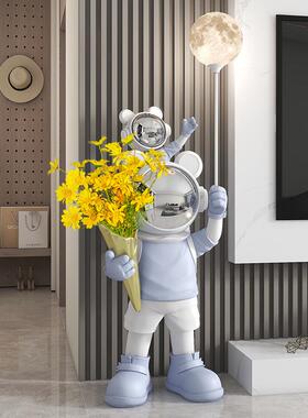 亲子太空宇航员瓶落地大摆件月球灯电视柜沙SKD6185发边花乔礼迁