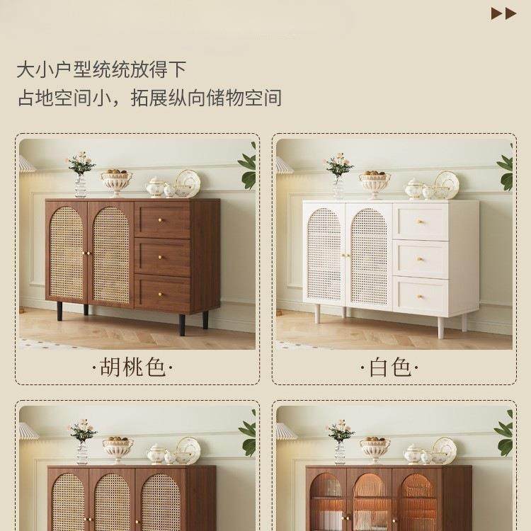 厅法边式餐柜现简约藤编储物柜子ISA家用餐茶水柜厨房收纳橱柜边,淘宝优惠券,粉丝福利购,淘宝优惠卷