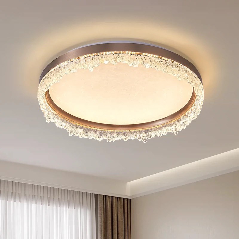 新款现代简约卧室吸顶灯轻奢x创意水晶书房灯高级感家用房间吸顶 - 图2