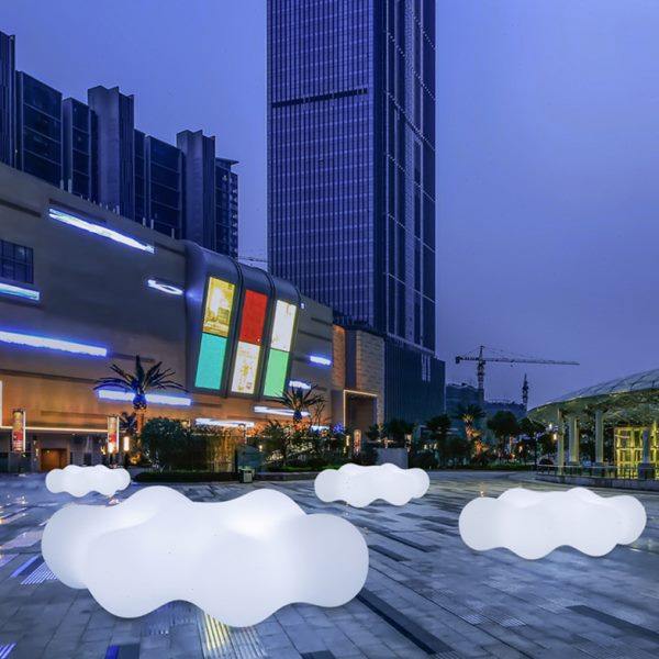 户外座椅公园广场商场美陈坐凳室外景观灯打卡网红发光云朵凳休闲,淘宝优惠券,粉丝福利购,淘宝优惠卷