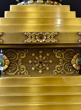 苯教佛塔 鎏金塔子 西藏苯教用品 雍仲本教精品摆件 苯教塔