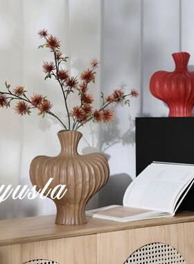 法侘寂式中古干花瓶花器厅客SHSJ7592茶几餐厅样板别墅酒店软装饰