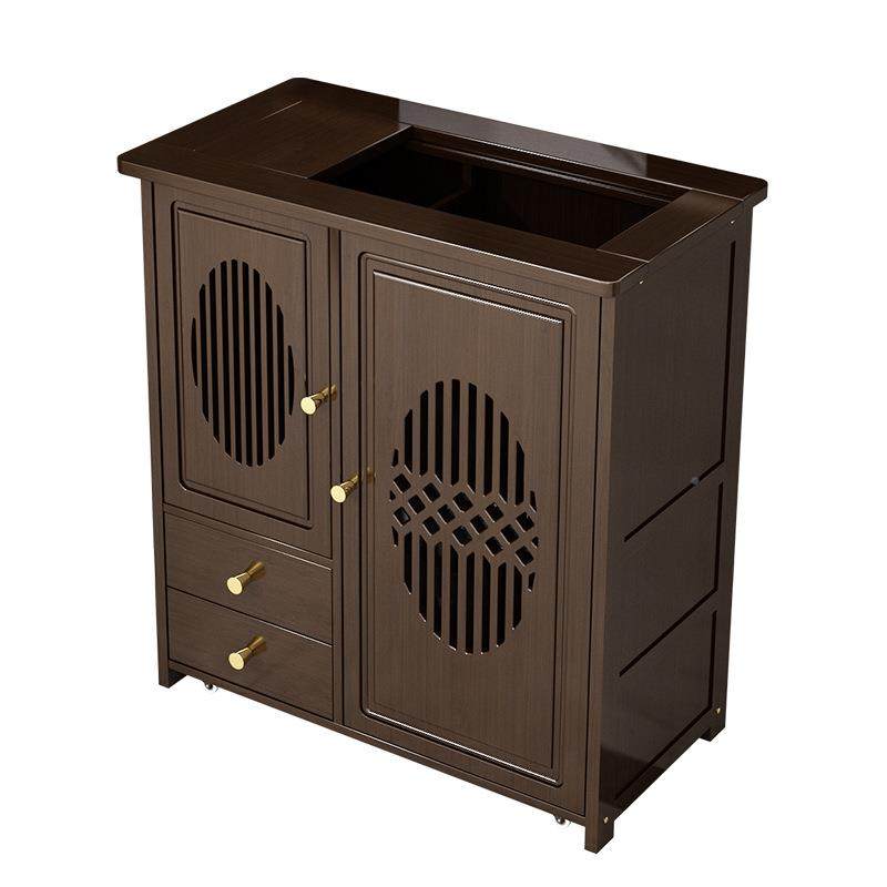 壶TTU移动茶水柜茶台桌边柜侧柜实茶木下置物架水桶烧水体茶吧一,淘宝优惠券,粉丝福利购,淘宝优惠卷