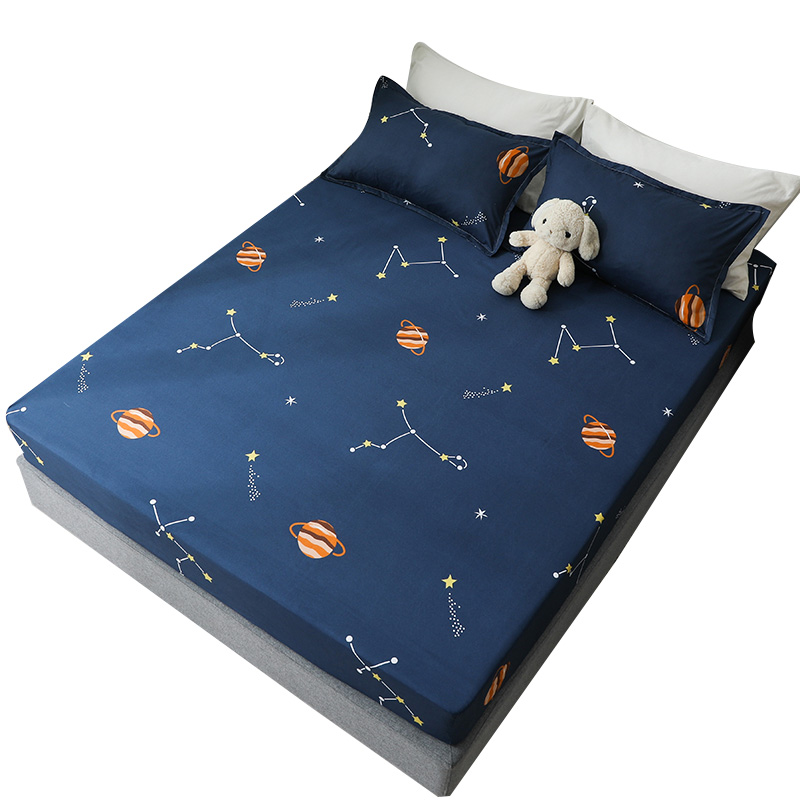 水洗棉床笠单件床罩全包床单v席梦思床垫保护罩1.8m防尘罩防滑套 - 图0