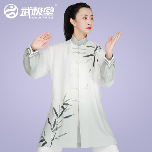 武极堂夏季春秋八段锦练功服太极服女太极拳练功服比赛太极表演服 - 图0