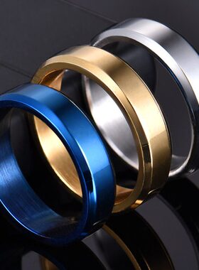 简约个性潮流时尚潮男日韩版尾戒指男士单身潮人食指环嘻哈首饰品