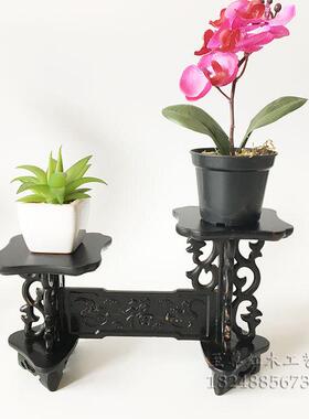 木盆IYB瓶茶茶具底座紫砂壶红高低实木装饰摆件玉奇花石头底座