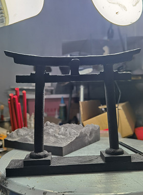 冬官手作 鱼缸造景家居摆件布景微景观建筑复古日式日X风 明神鸟