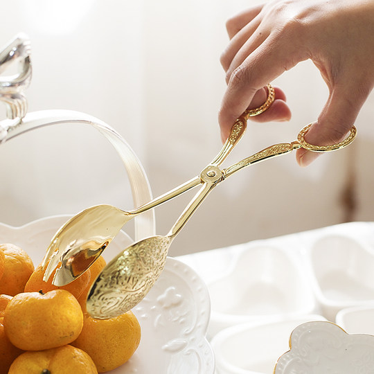 European cake plate clip, baking clip, alloy dessert clip, afternoon tea snack clip, fruit fork, wedding decoration