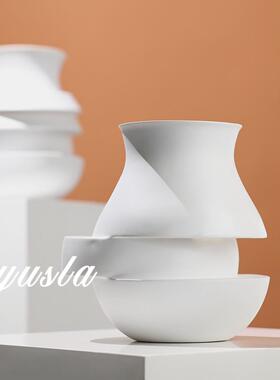 NQR件简约样板间客茶厅厅几餐厅插花干花器花瓶酒店别墅展摆软装