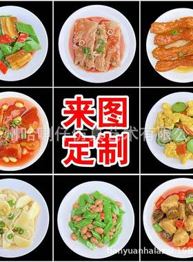 仿真食物食品模HWS菜型中餐板样栗烧鸡炒菜品菜品美食菜肴展块示