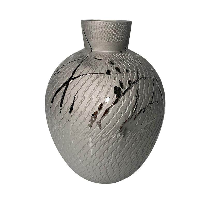 中式新IUO陶瓷镀件银花瓶花器摆样版房展厅客厅售楼处玄关饰品装,淘宝优惠券,粉丝福利购,淘宝优惠卷