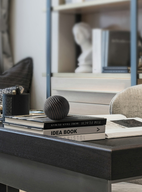 现代轻奢抽象黑白圆球摆件u样板间博古架酒店小摆设玄关创意装饰