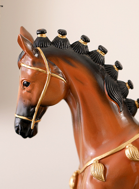 创意轻奢客厅摆件家居饰品电视A柜酒柜高档战马摆设现代简约工艺