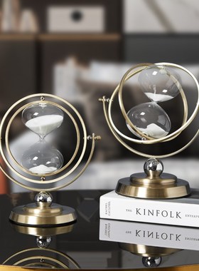 轻奢高档沙漏办公l室桌面摆件创意家居高级感书柜电视柜酒柜装饰