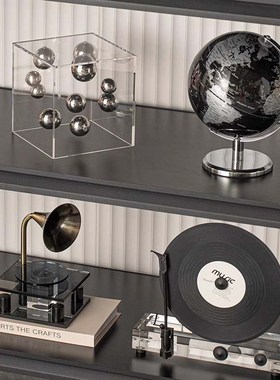 轻奢意式高档别墅客厅电视柜壁龛摆件G现代展示酒柜软装高级感饰