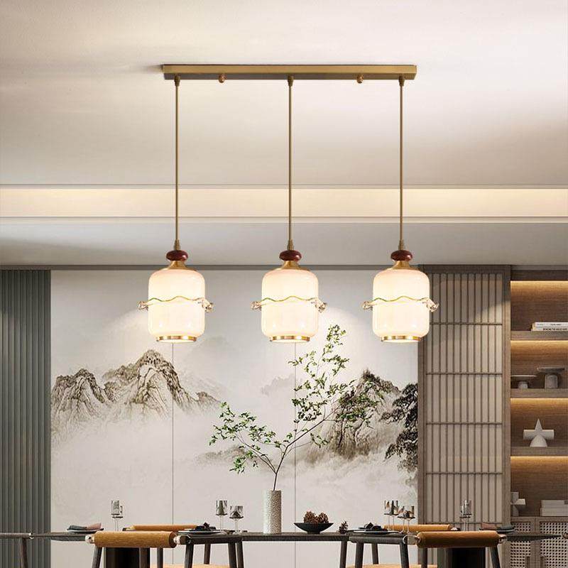 楼梯间长吊灯新中式复式楼中楼玻璃全铜挂灯中国风酒店旋转楼梯灯,淘宝优惠券,粉丝福利购,淘宝优惠卷