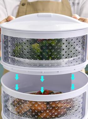 盖菜罩家用剩菜多层收纳架食物饭菜防尘罩子保温餐桌罩遮尘罩