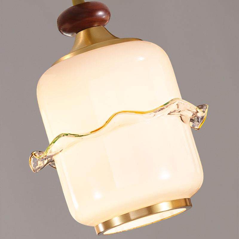 楼梯间长吊灯新中式复式楼中楼玻璃全铜挂灯中国风酒店旋转楼梯灯,淘宝优惠券,粉丝福利购,淘宝优惠卷