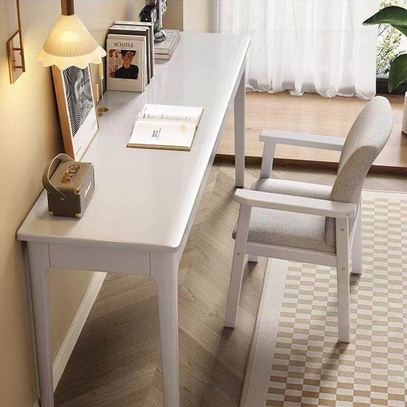 实木书桌小户型卧室长条办公桌超窄书桌中小学生学习桌简约办公桌 - 图0