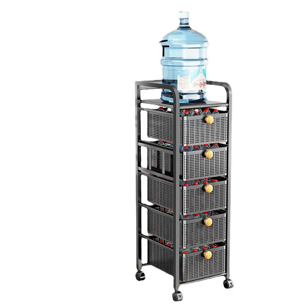 带抽屉果蔬菜篮厨房收纳柜置物架落地多层家用客厅洞洞板储物架子,淘宝优惠券,粉丝福利购,淘宝优惠卷