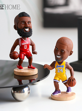 现代简约创d意篮球人物摆件男生房间布置摆设办公室客厅酒柜装饰