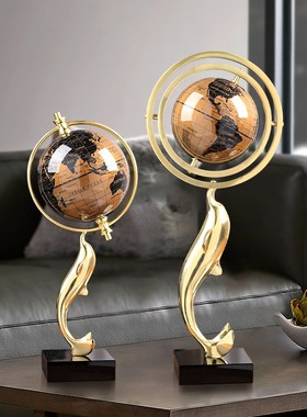 地球仪摆件轻奢高档酒柜电视柜领导办公I室装饰品书房大气家居礼