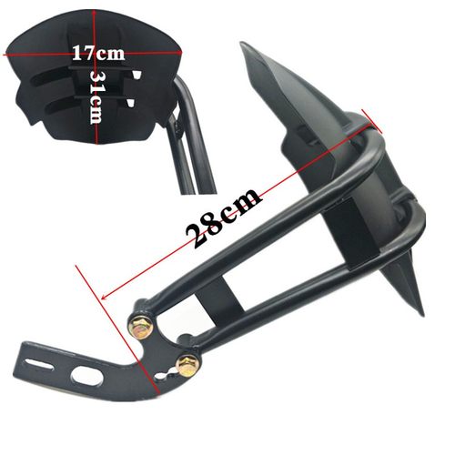 小猴子M3电动车电摩后盾u小怪兽M5骠骑后泥板支架挡水板挡泥板 - 图0