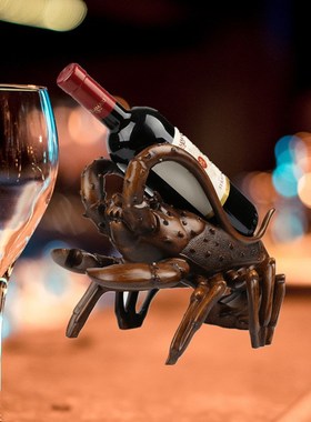 龙虾红酒架摆件创意家居餐t厅装饰客厅吧台餐桌酒柜酒托工艺品摆