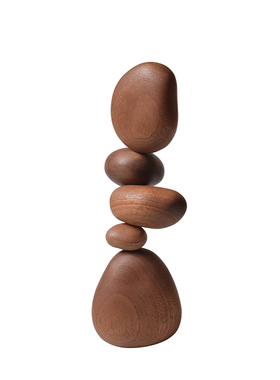 山舍X象有形  平衡q石 实木创意北欧风益智解压现代家居饰品 摆